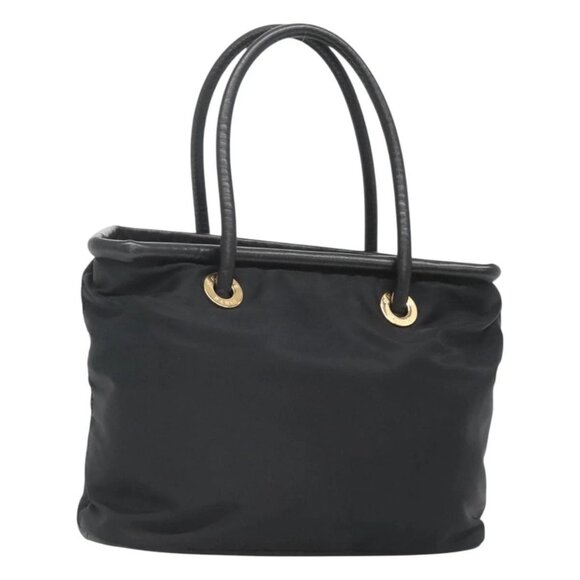 CELINE Tote Bag Nylon Black Gold Auth 126261 - Picture 1 of 16